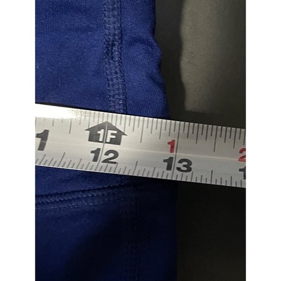 Nike Dri- Fit leggings size X Small royal blue cropped mesh patch Drawstring - Picture 5 of 8